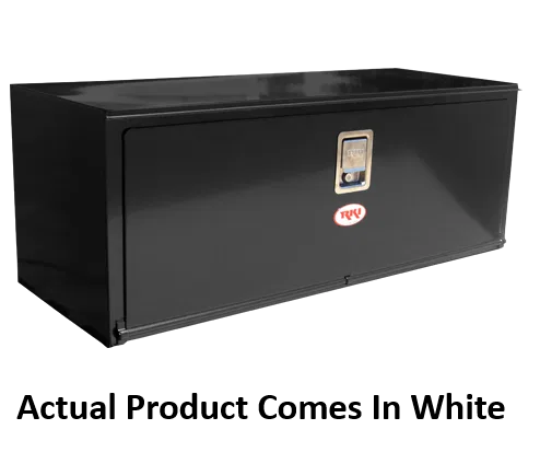 H481818AW – RKI Tool Box, Underbody Single Lid Diamond Tread White Aluminum 48 Inch Length x 18 Inch Width x 18 Inch ...